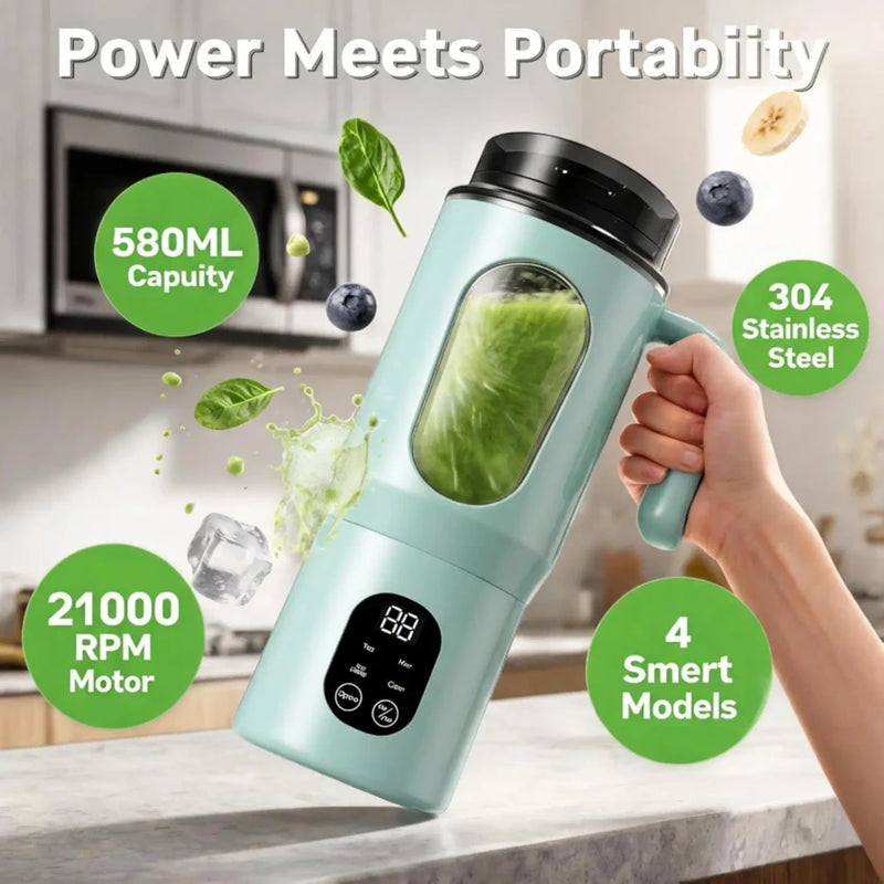 Portable Smoothie Blender Bottle
